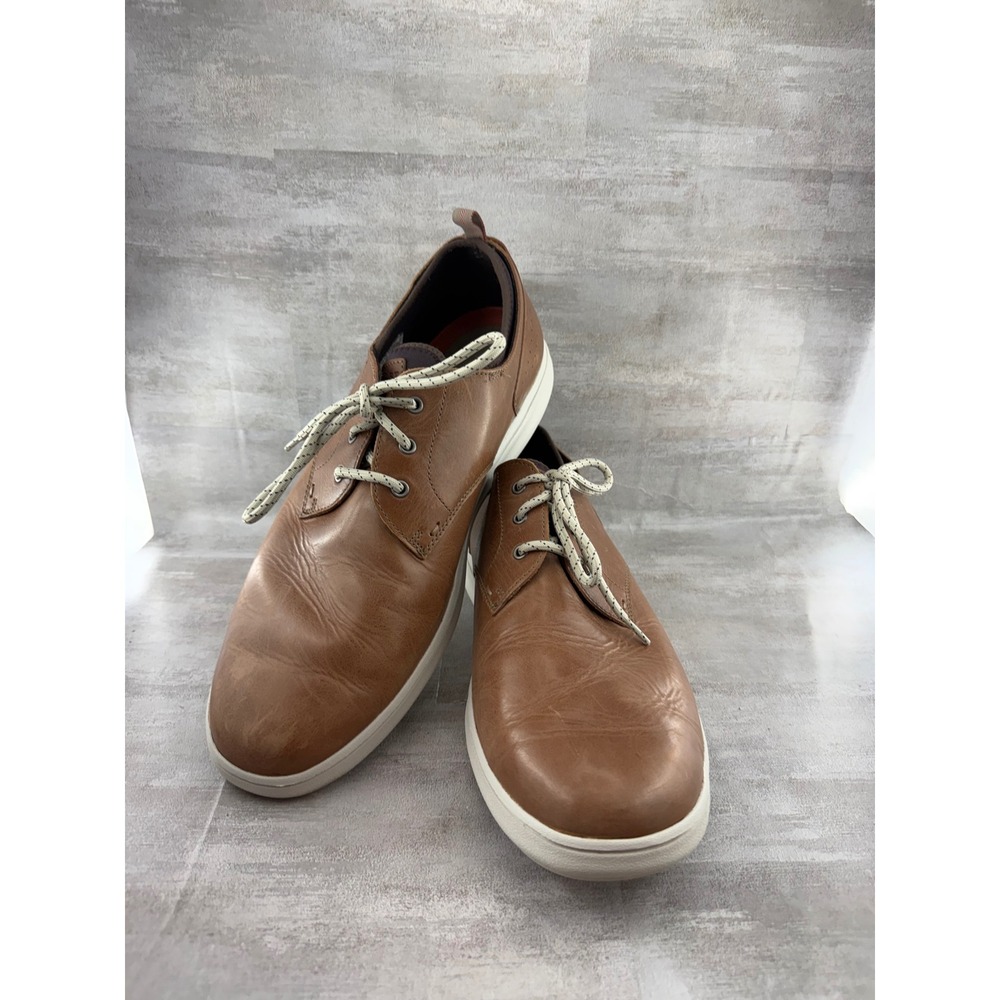 Rockport Men Brown Leather Dress Sneakers Oxford CH1709 Size 13 W Wide